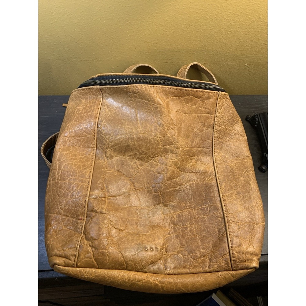 Böhme Brown Leather Backpack Purse Bag Boho Festival Distressed Designer